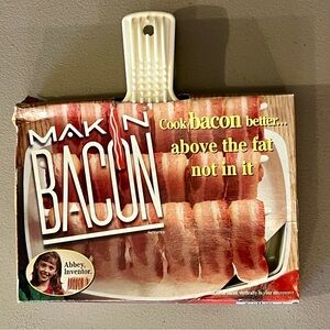 Vintage 1996 Original Makin Bacon Microwave Bacon Cooker New In Box